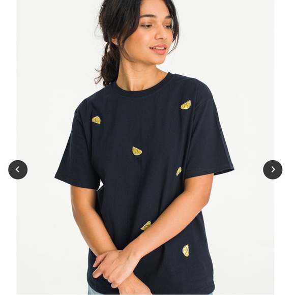 Olive - Lemon stitch short sleeve tee - Picture 2 of 2